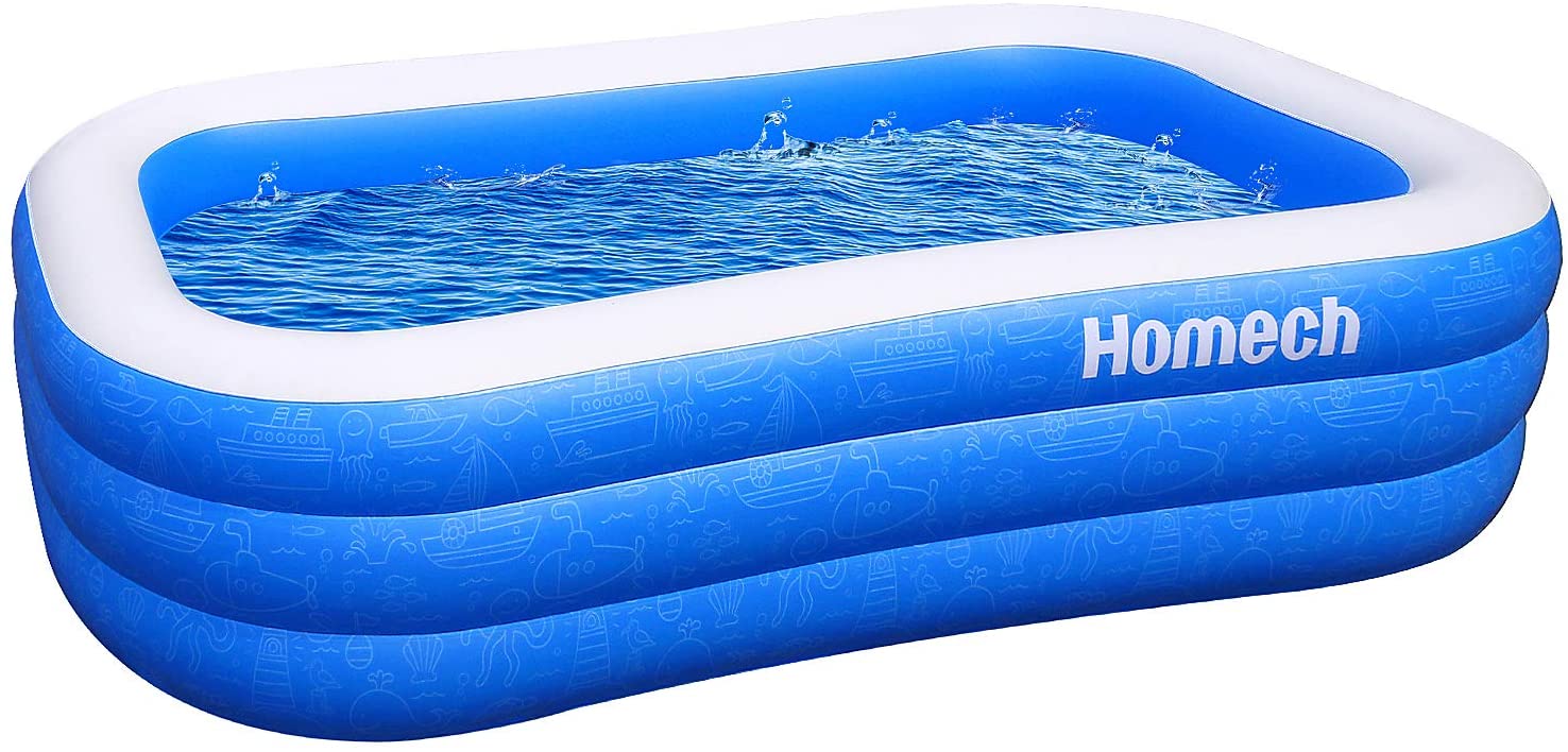 homech + Inflatable Swimming Pool, 95 x 56 x 22 in