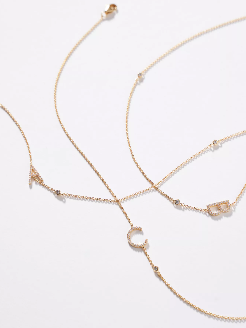 Anthropologie alphabet hotsell necklace