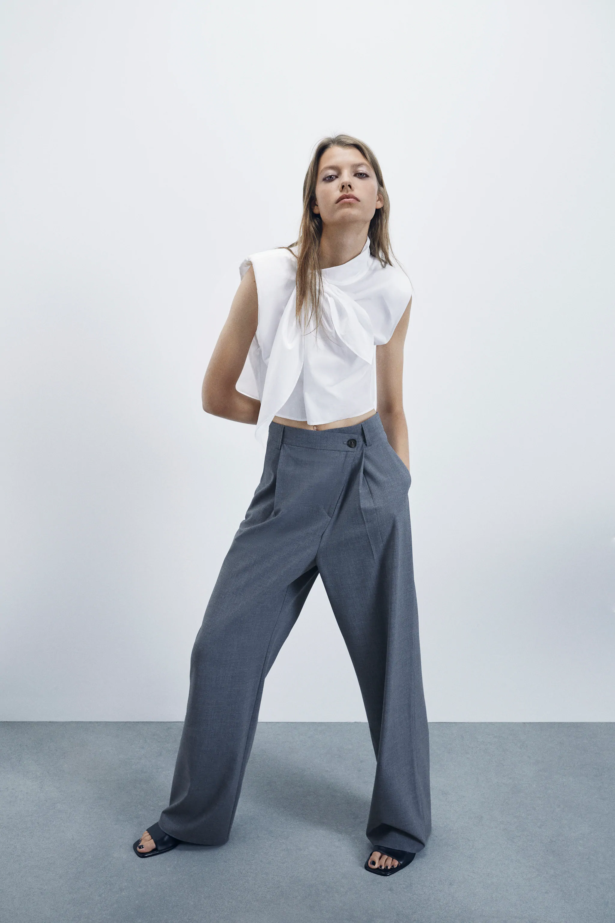 【FLAREUP】25SS★ Asymmetrical Wide Pants Zara + Asymmetric Wide Leg Pants