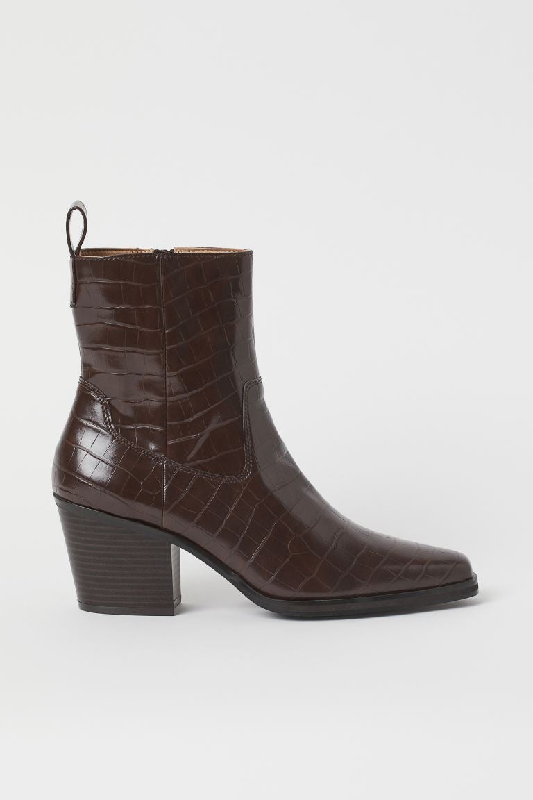 crocodile patterned boots h&m