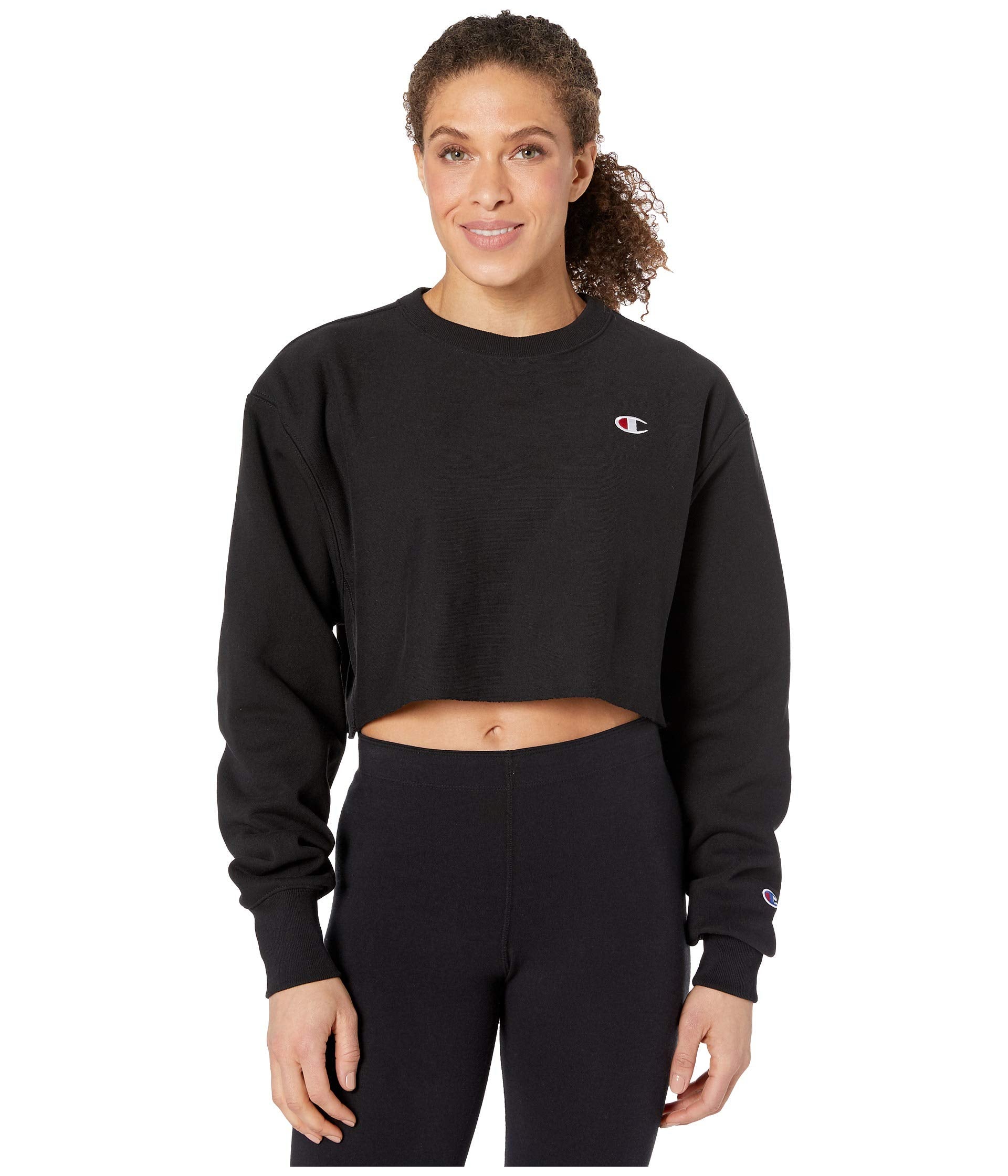 champion reverse weave cropped cut off crew