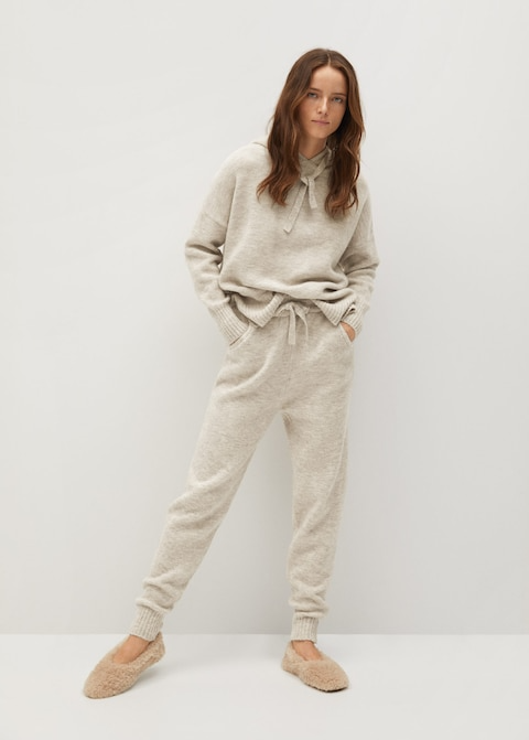 Mango knit jogger style trousers hotsell