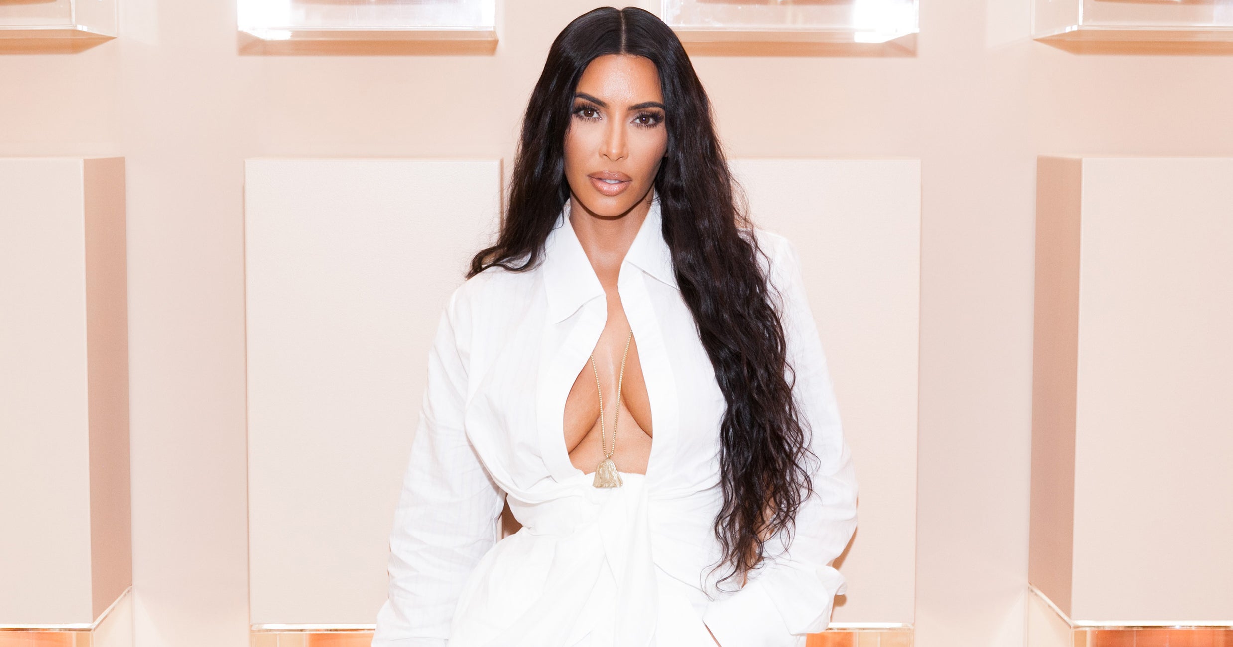 Kim Kardashian Wore 2000s-Inspired Thong Dress On Insta