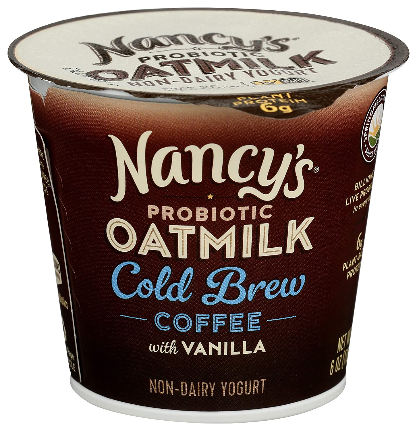 Nancy’s Yogurt + Yogurt Non Dairy Oatmilk Vanilla Cold Brew, 6 Ounce