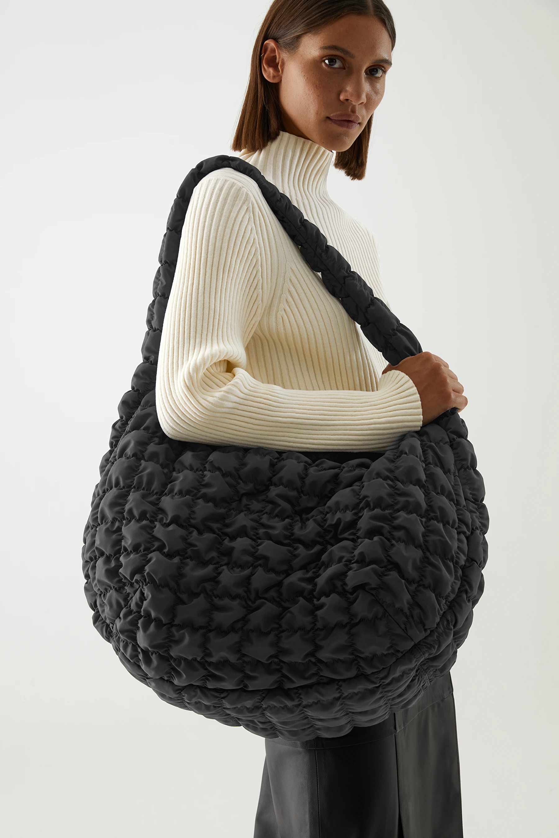 COS + Recycled Polyester Quilted Oversized Shoulder Bag