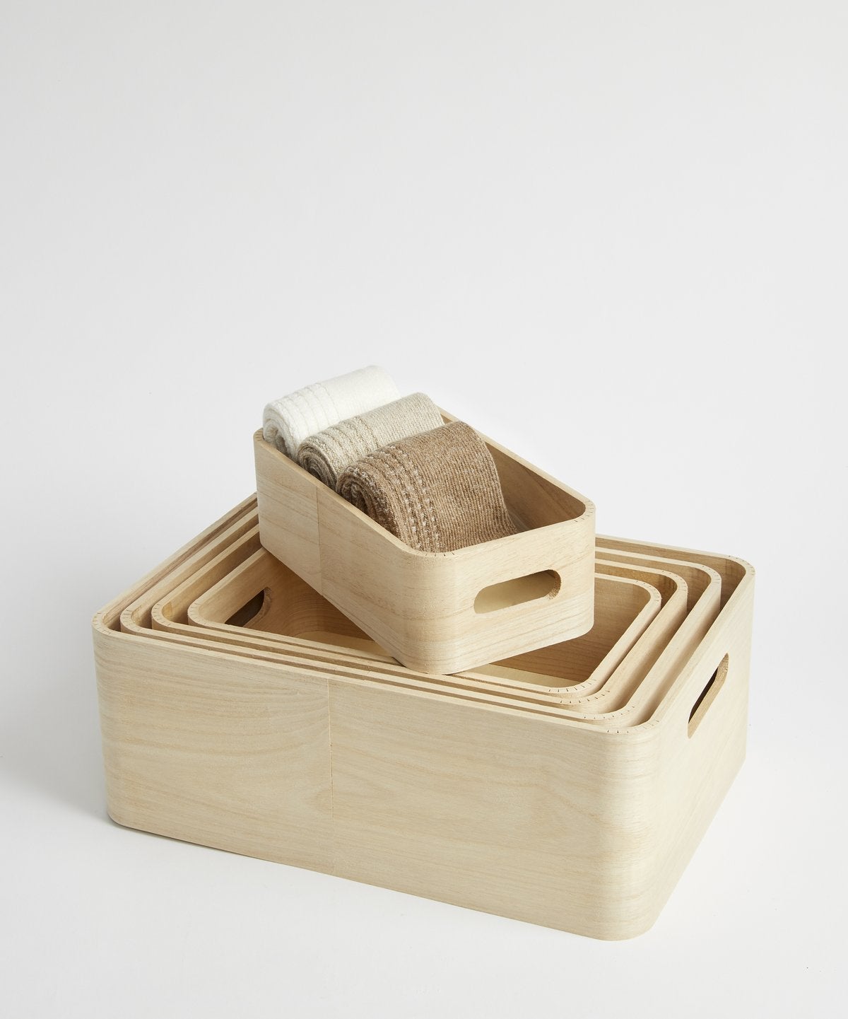 KonMari + Wooden Stacking Storage Boxes