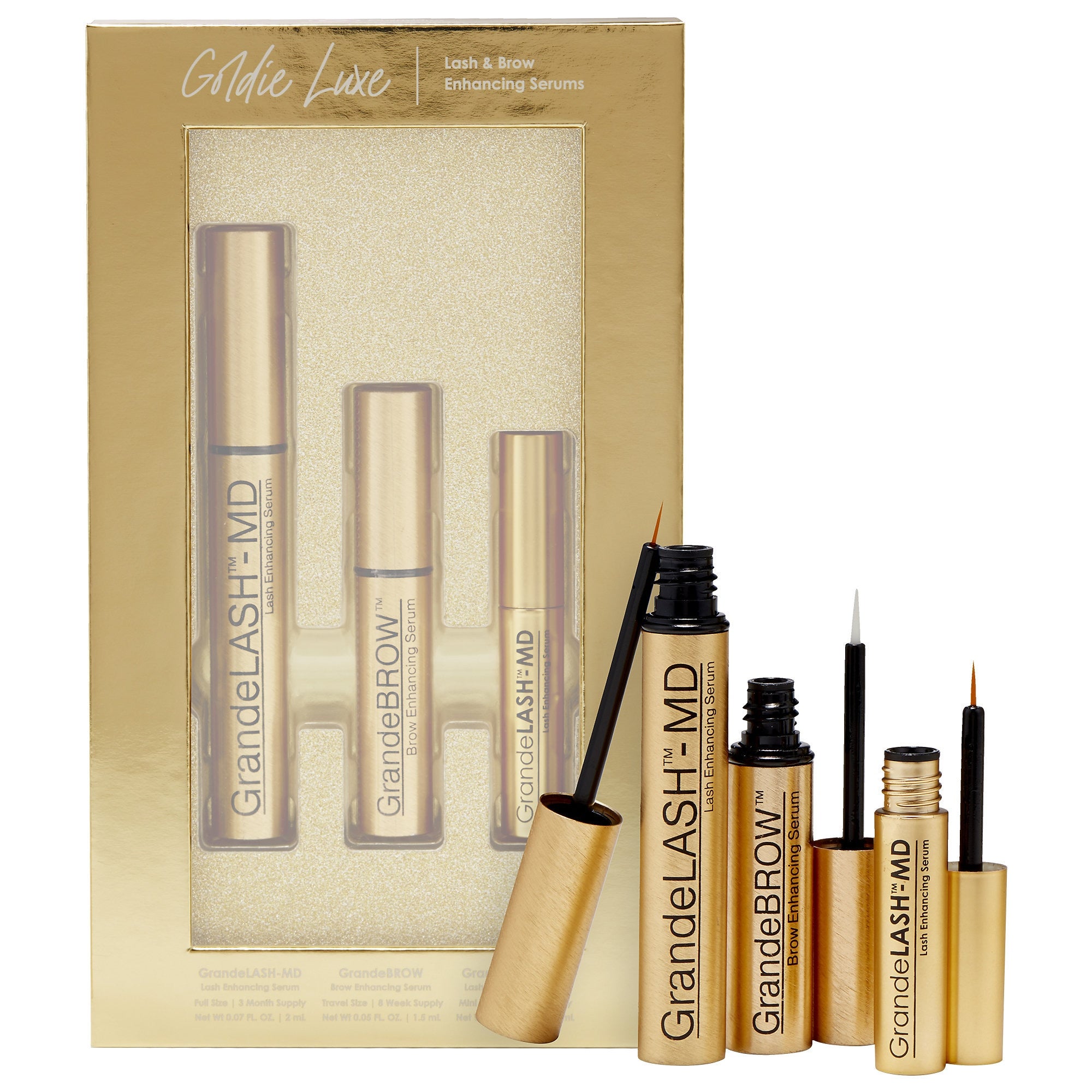 Grande Cosmetics + Goldie Luxe Lash and Brow Serum Set
