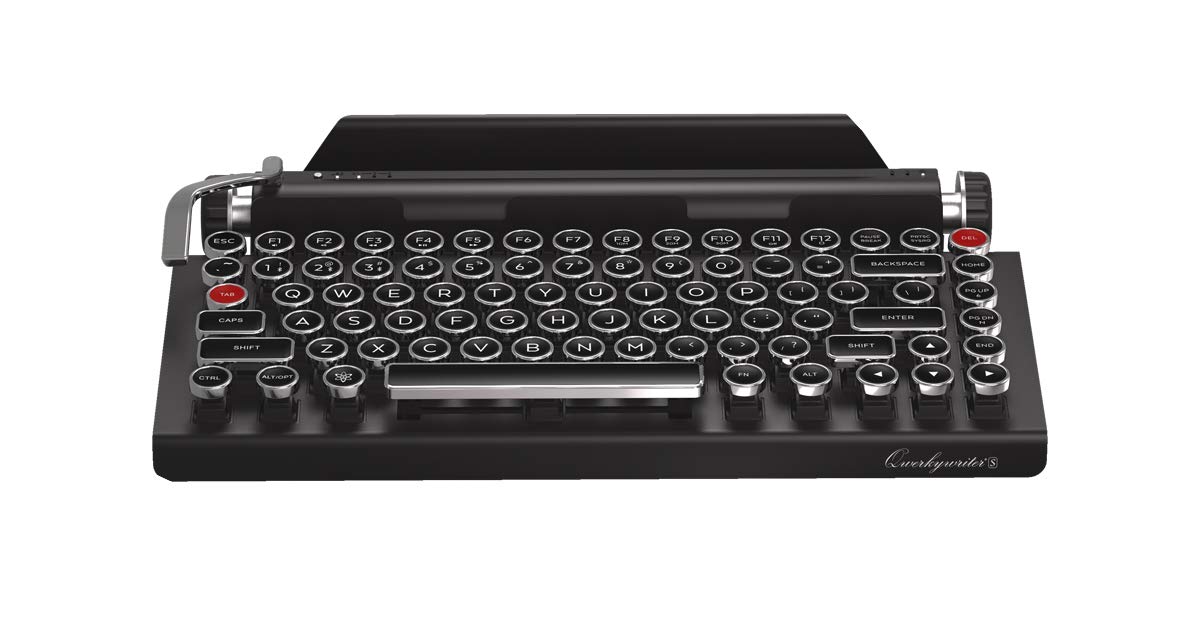 Qwerkytoys + TypewriterInspired Wireless Keyboard with Tablet Stand