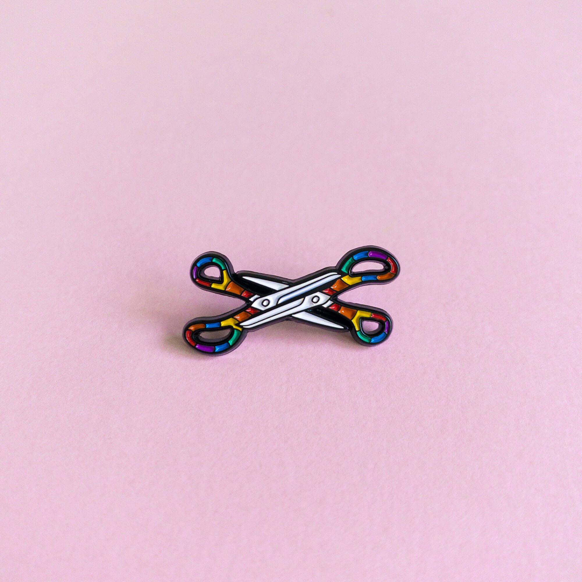 Heckinunicorn Scissors — Enamel Pin 