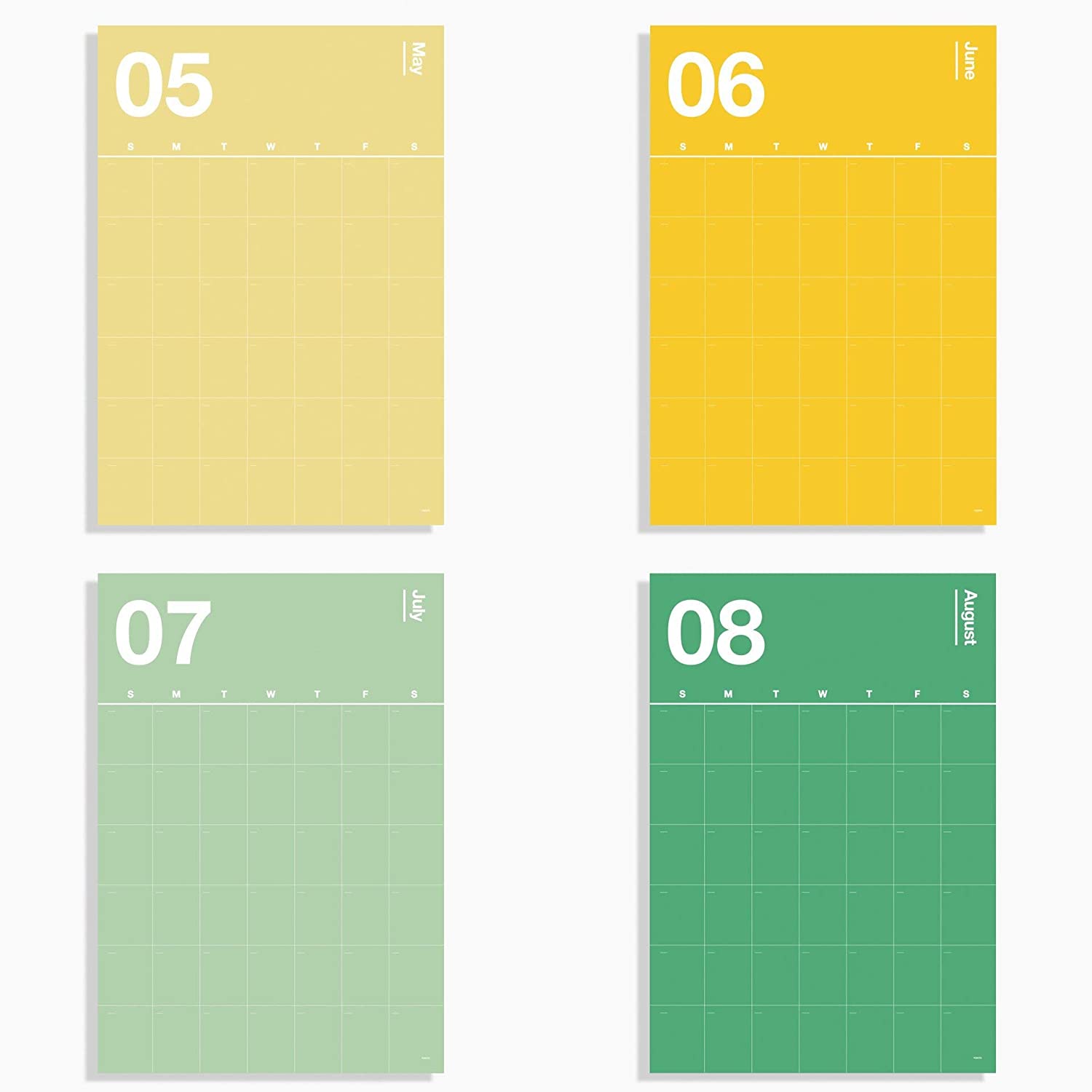 カレンダー・スケジュール .OWT. Independent Publishing Poster Poketo + Colorful Open Dated Spectrum Poster Calendar