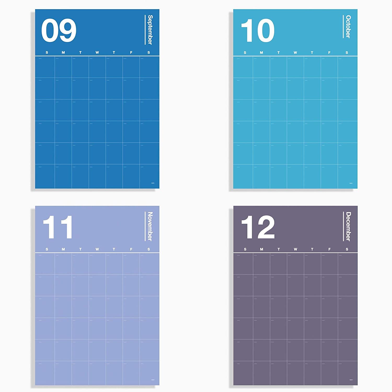 Poketo + Colorful Open Dated Spectrum Poster Calendar