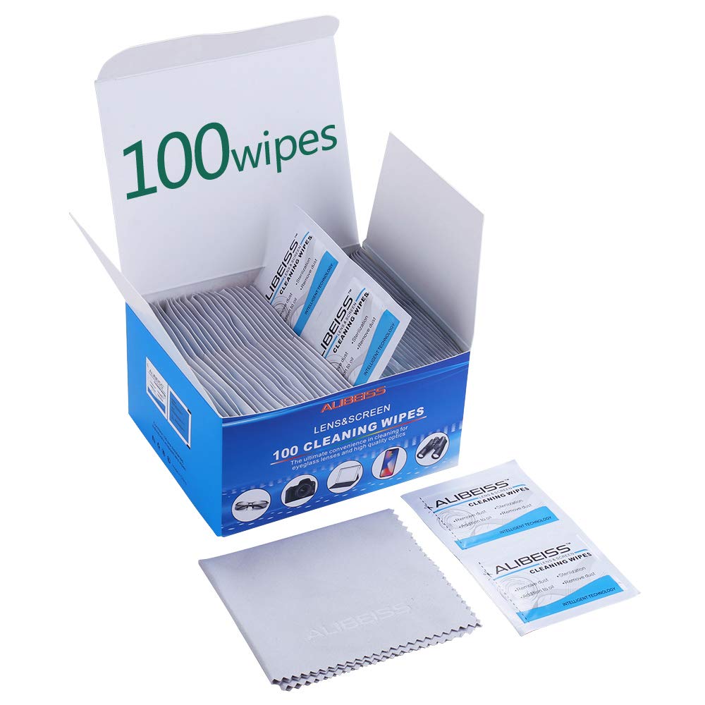 ALIBEISS + PreMoistened Lens Wipes