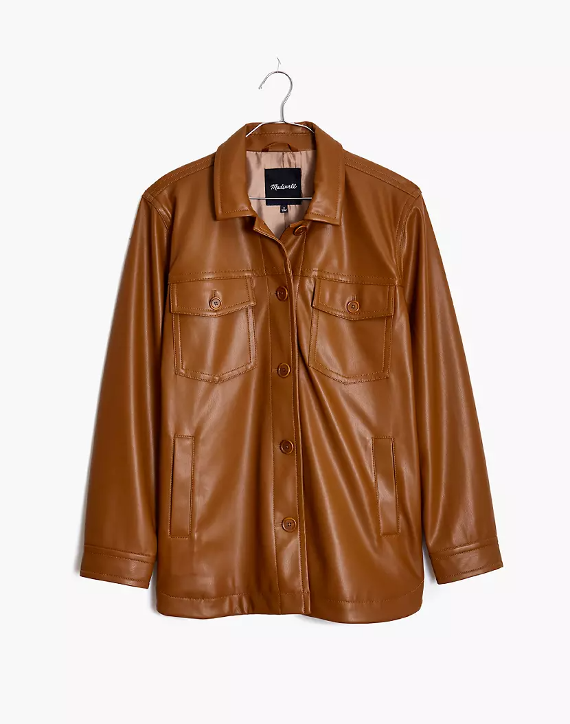 Madewell + Vegan Leather Chore Jacket