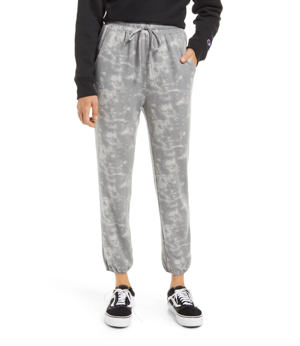 brown tie dye joggers