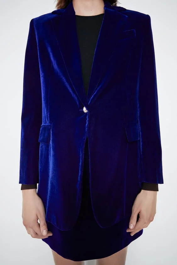 Miljard convergentie kamp Zara + Oversized Velvet Blazer