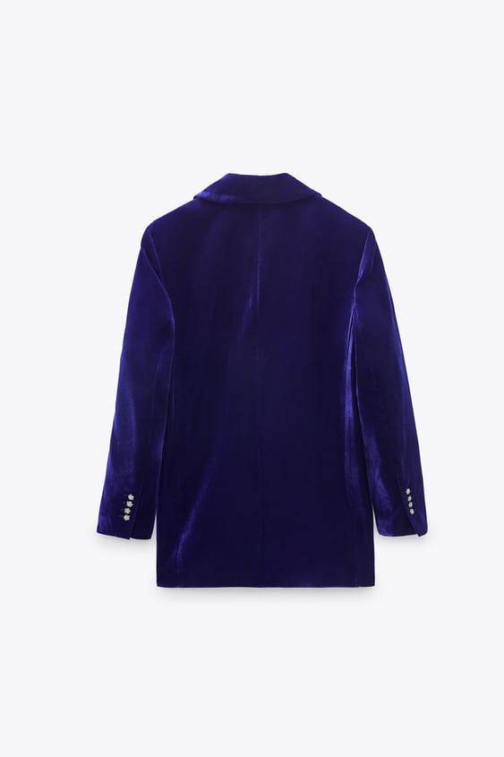 Zara Oversized Velvet Blazer