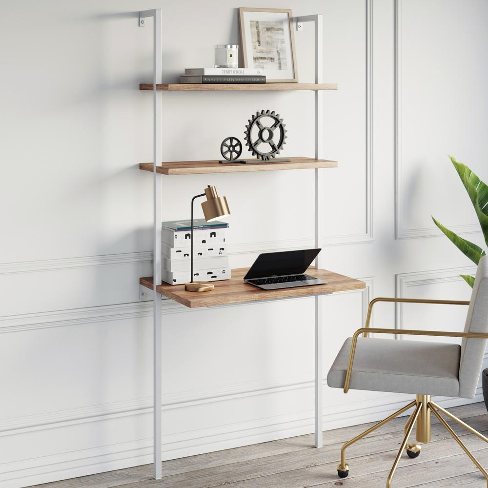Nathan James Theo 2 Shelf Wall Mount Ladder Desk