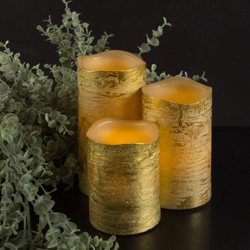 House of Hampton + 4 Piece Unscented Flameless Candle Set