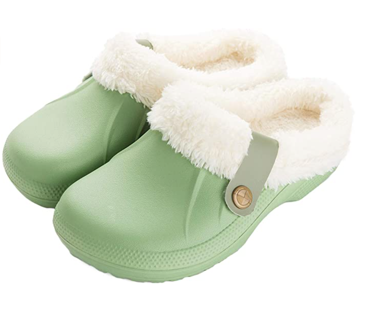 Mens Fur Lined Garden Clogs Slip On Winter Warm Work Sandals Sandals Slippers 