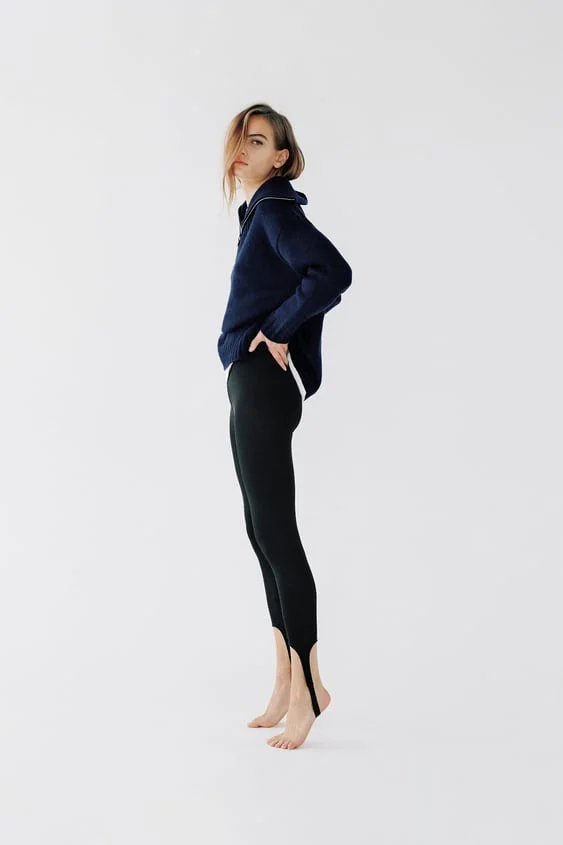 Zara + Stretchy Stirrup Leggings