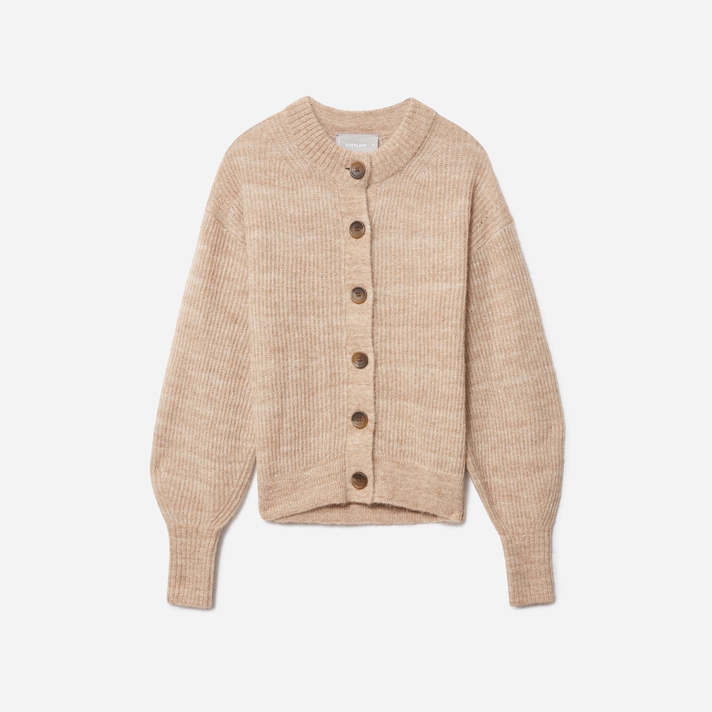 everlane cropped alpaca cardigan