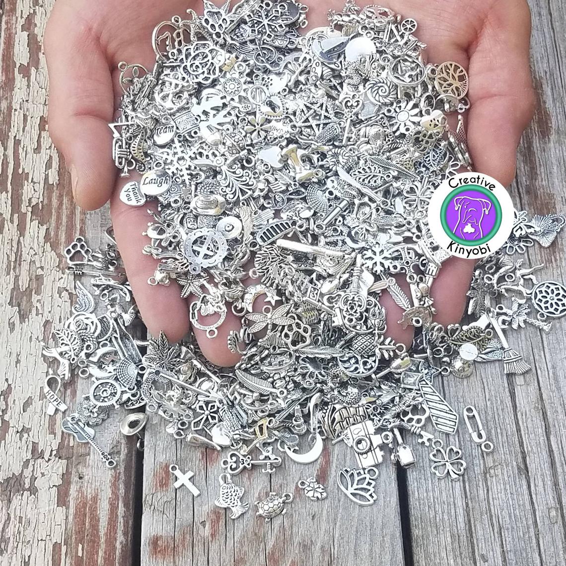 CreativeKinyobi + Bulk Silver Charm Mix (40)