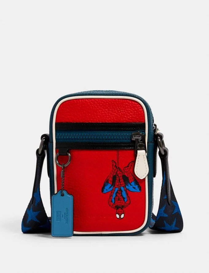 Coach x Marvel + terrain crossbody with spider-man