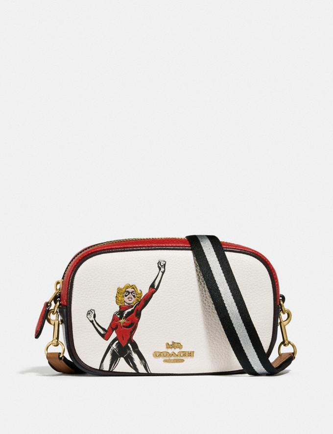 COACH 2046 COACH │ MARVEL CAROL DANVERS BEAR BAG CHARM IN METALLIC