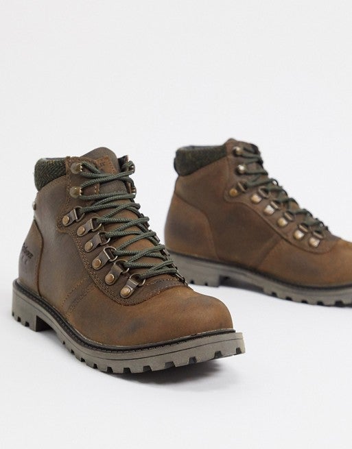 Barbour + Barbour Elsdon Waterproof Hiker Boots In Rust