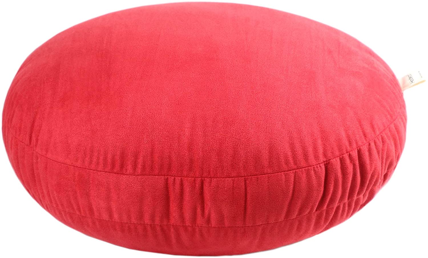 Hodeco + Bright Red Round Throw Pillow 16×16