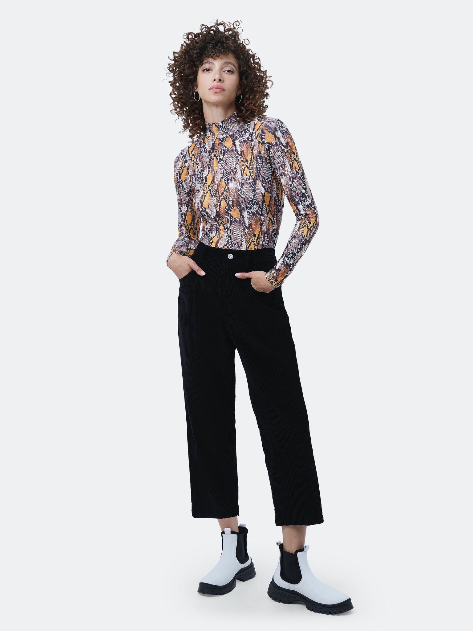 French Connection + Animal Skin Printed Top