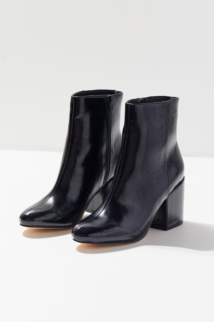 margo patent leather booties