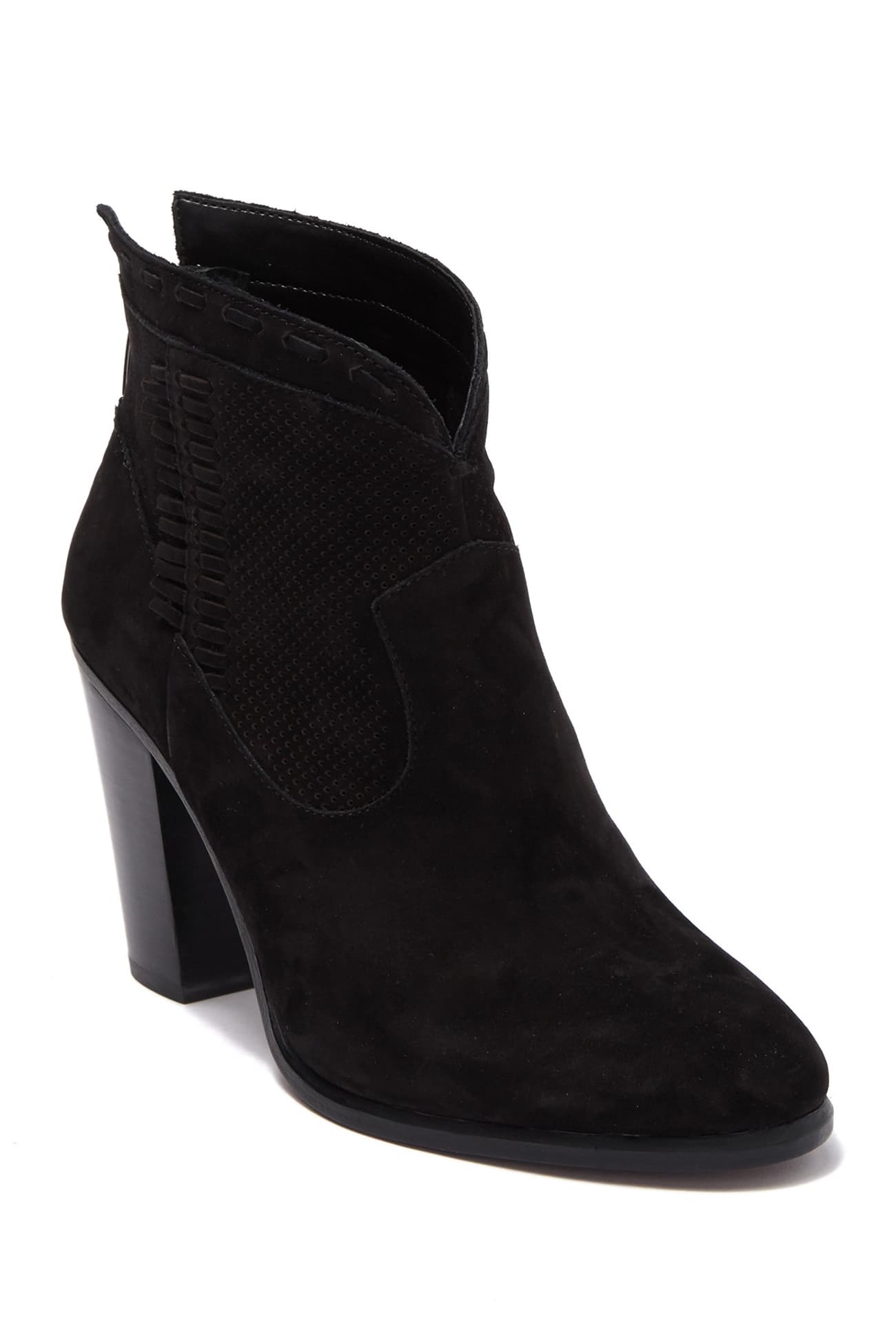vince camuto gigietta suede block heel western booties