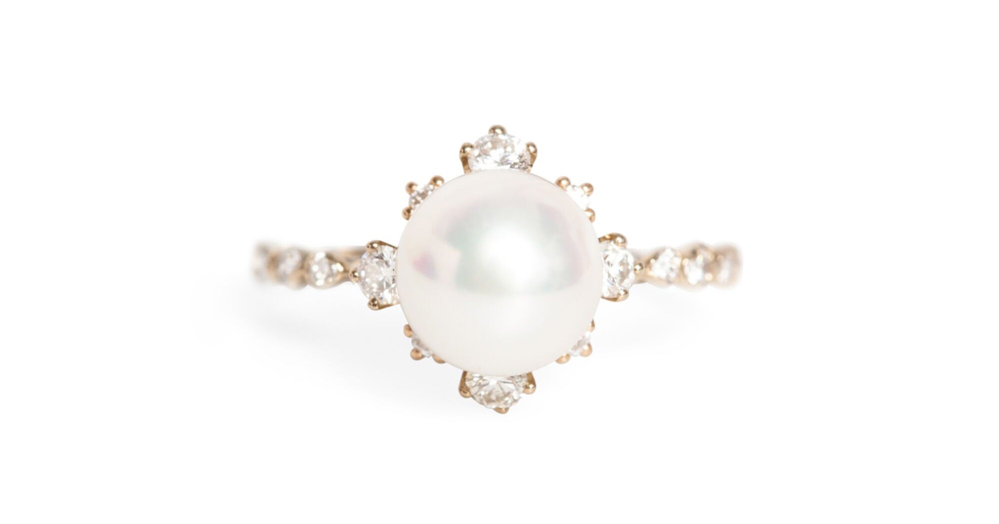 Gumball Pearl Ring in 14K Gold