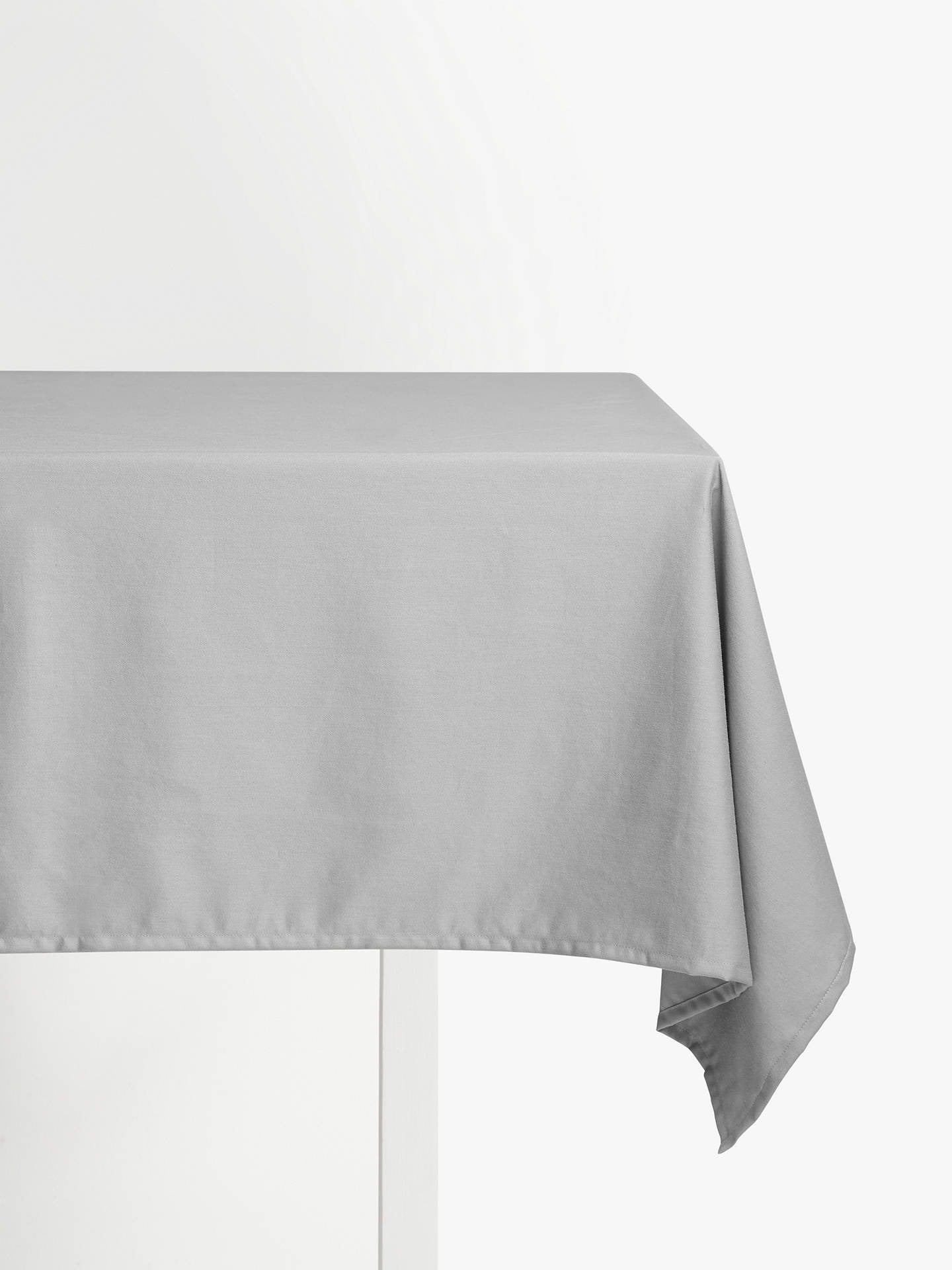 John Lewis & Partners + Cotton Mix Tablecloth, Storm Grey