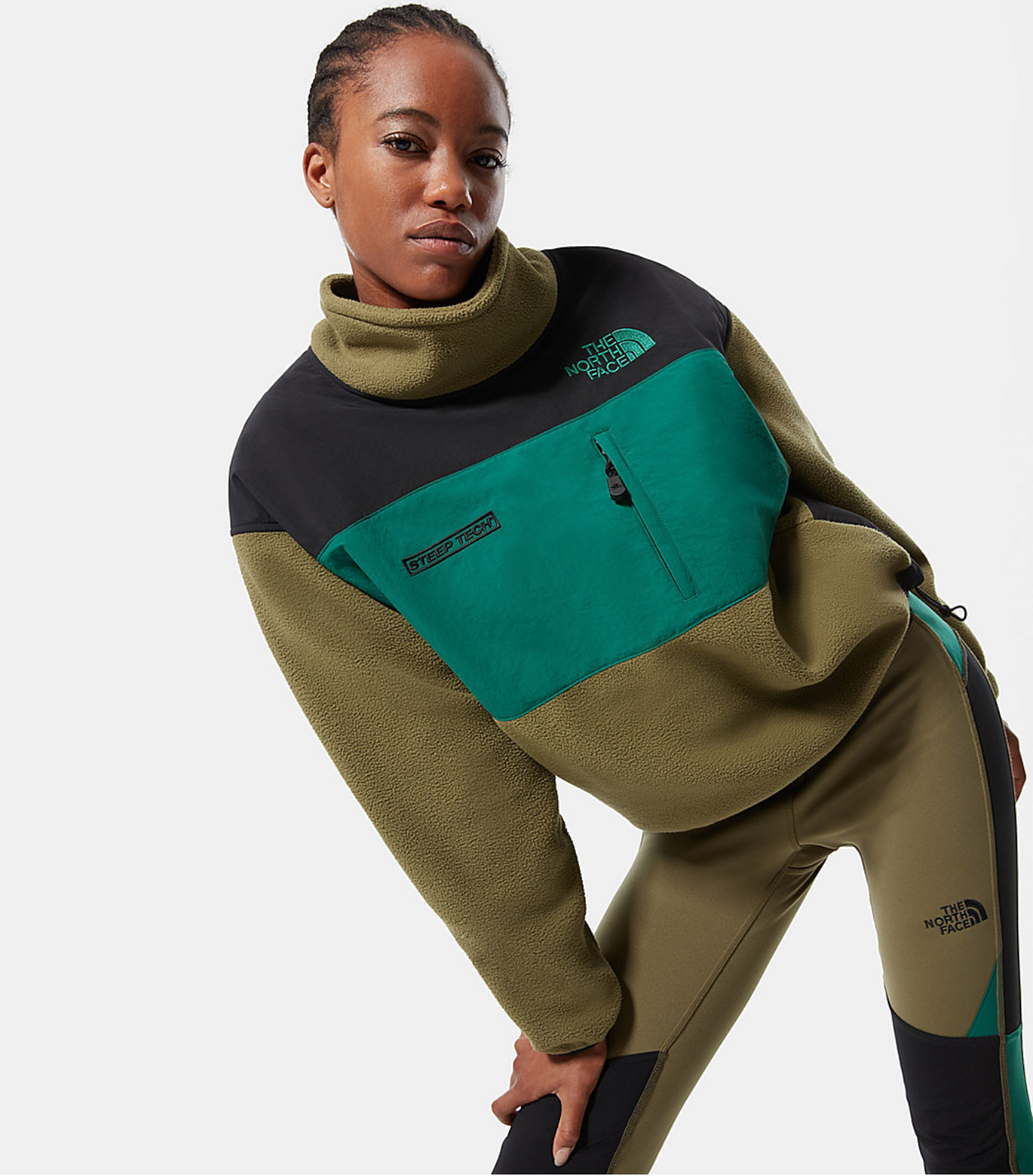 The north face fleece 2025 green
