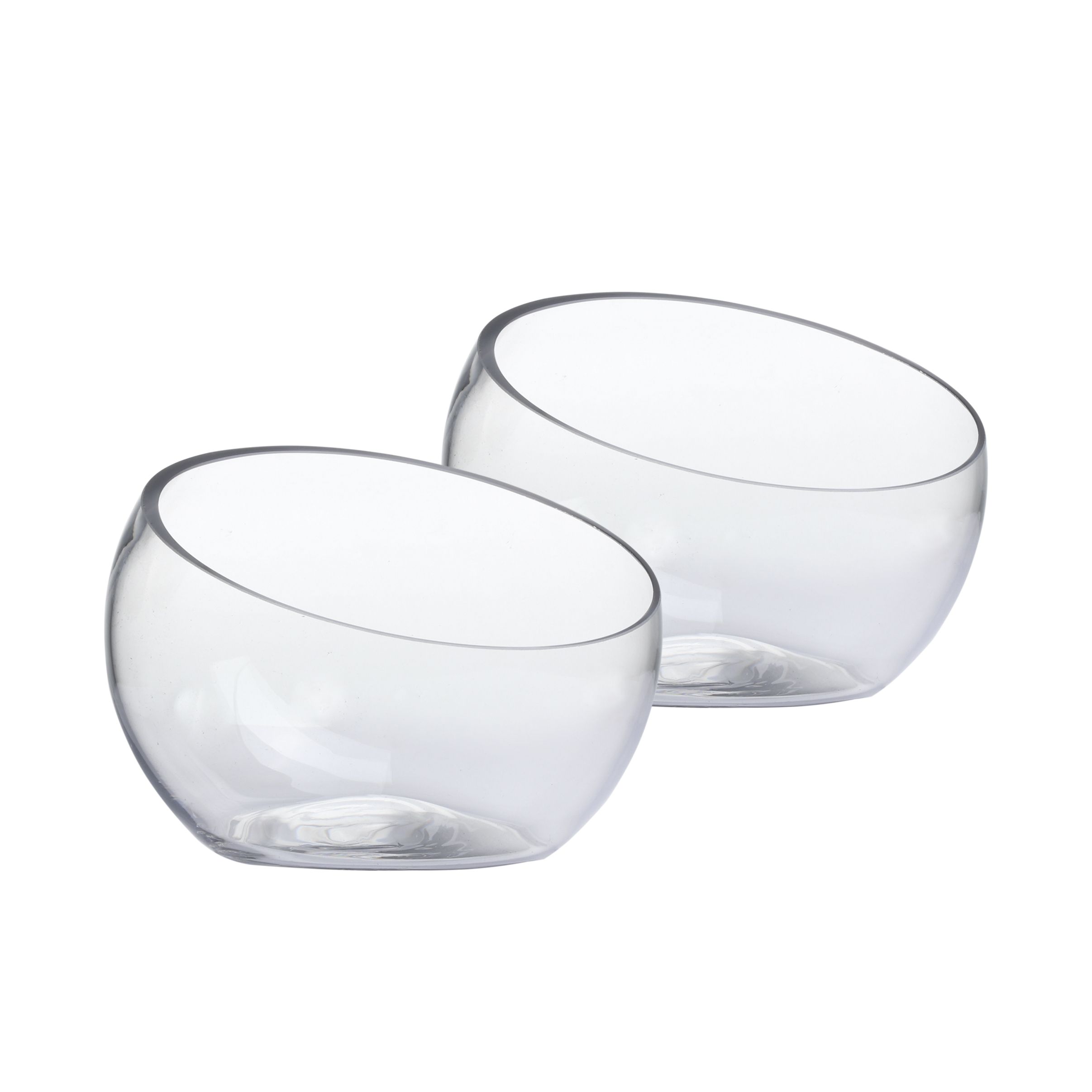 Whole Housewares + Glass Slant Cut Bowl
