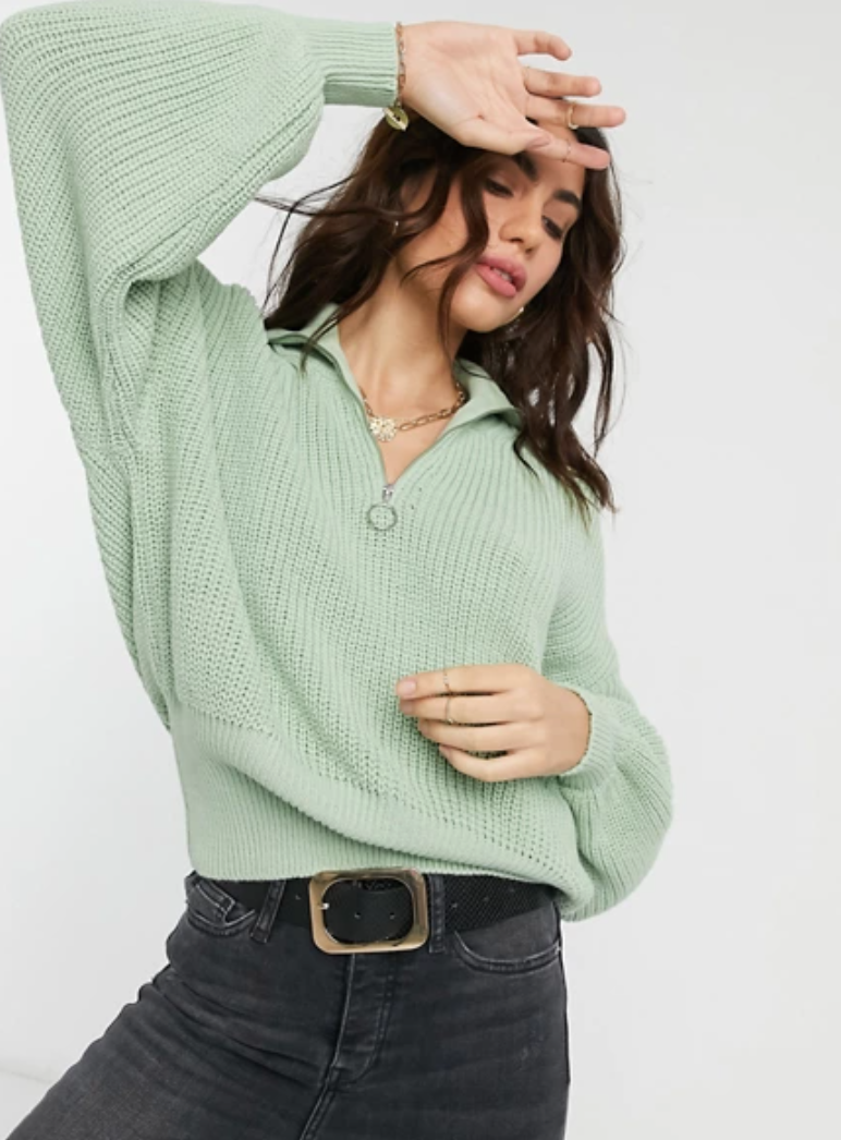 zip front sweater