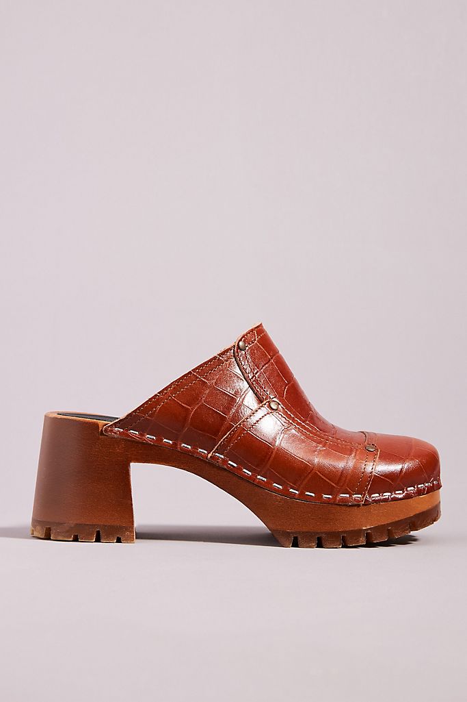 swedish hasbeens ann heeled clogs