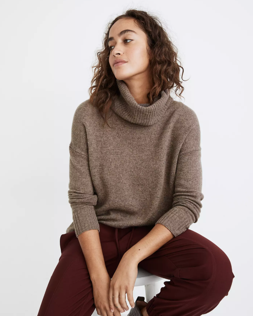 cashmere turtleneck tunic