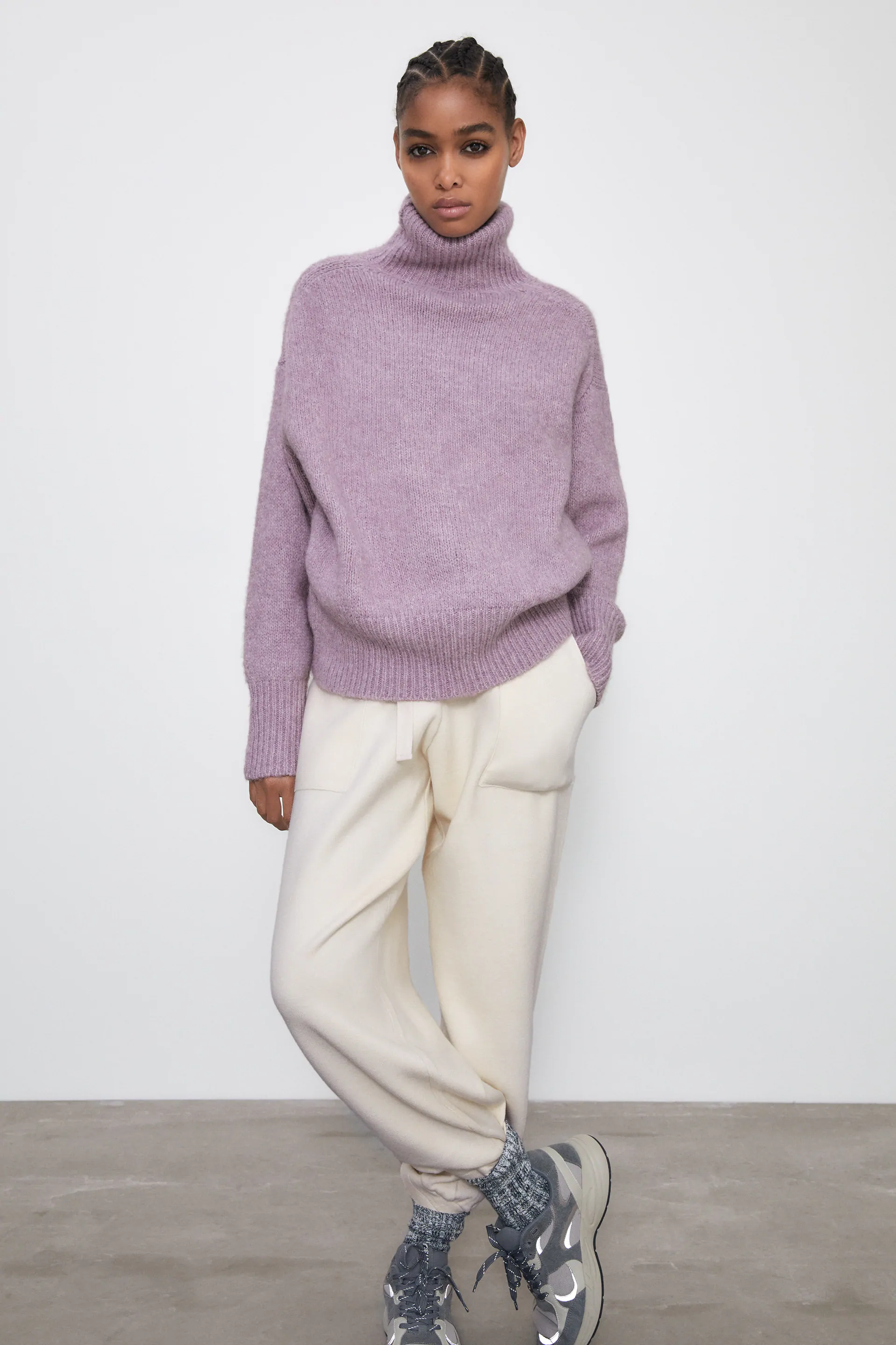 Zara High Collar Knit Sweater - Main Image