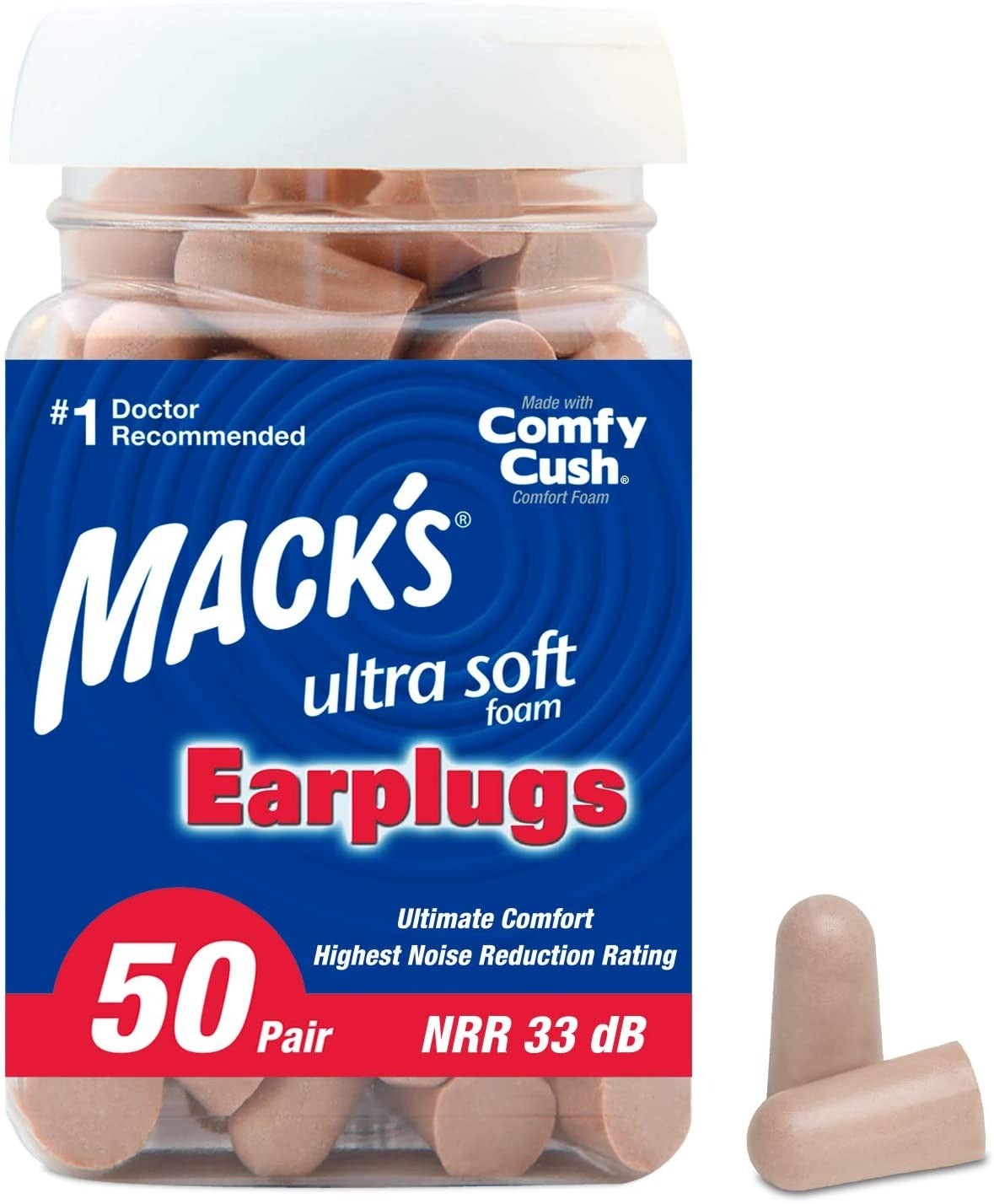 Mack’s + Mack’s Unisex Ultra Soft Ear Plugs