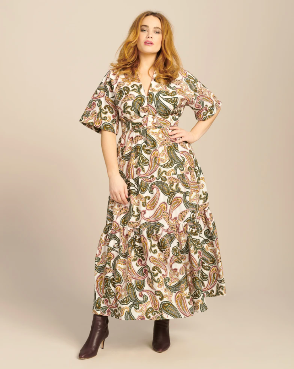 Nicholas smocked panel dress sales