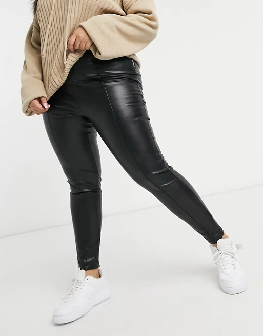 Curve leather 2025 look leggings