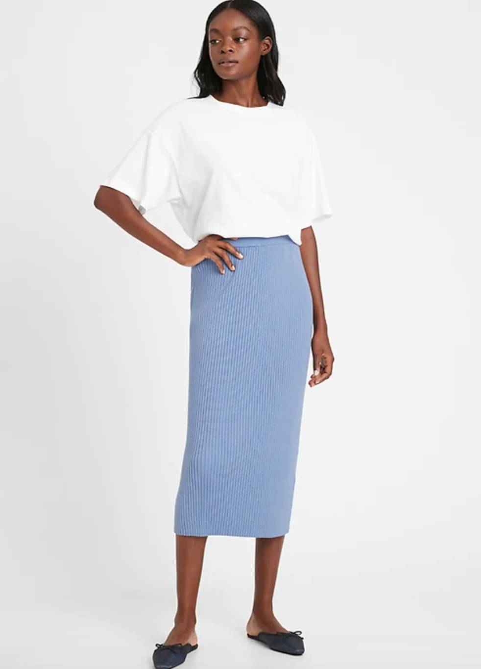 Banana Republic + Ribbed Pencil Skirt