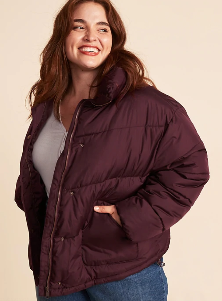 Old Navy + Quilted Utility Plus-Size Puffer Jacket