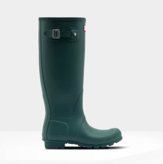 Hunter + Women’s Original Tall Wellington Boots in Green Jasper