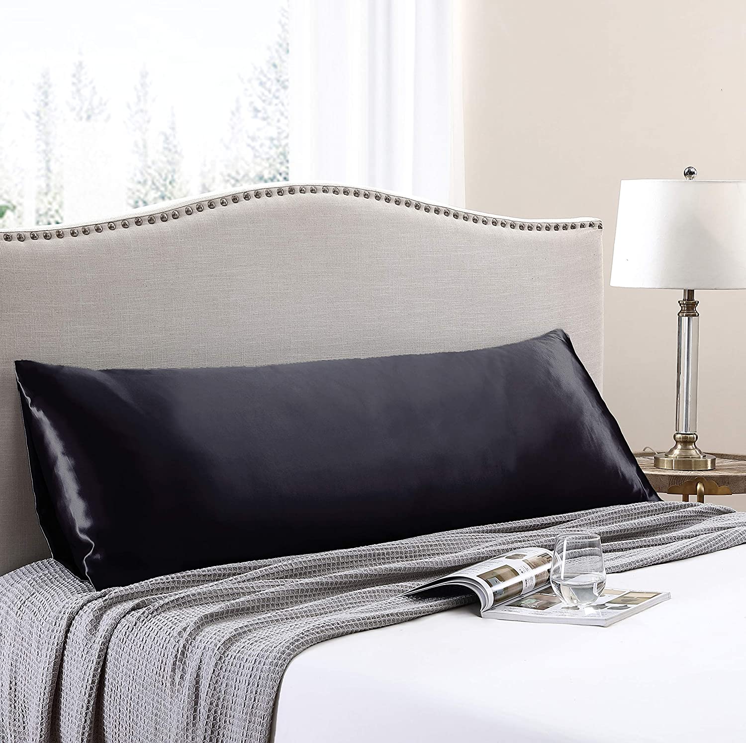 Satin body pillow case top