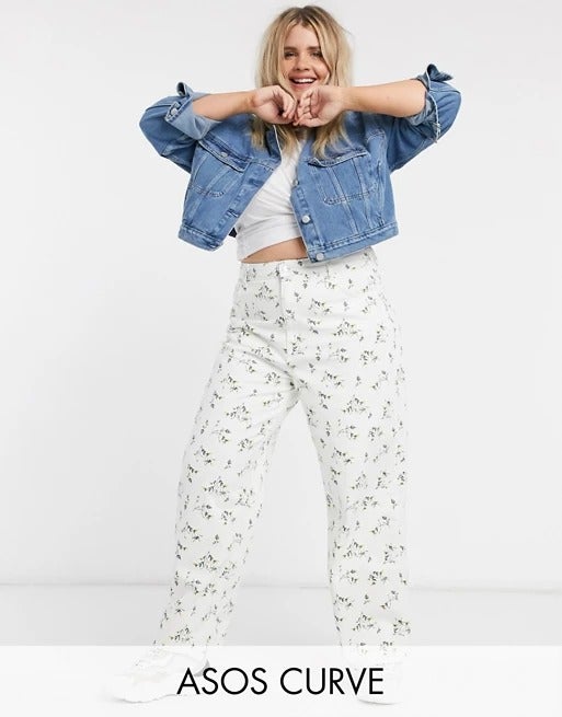asos high rise relaxed dad jeans