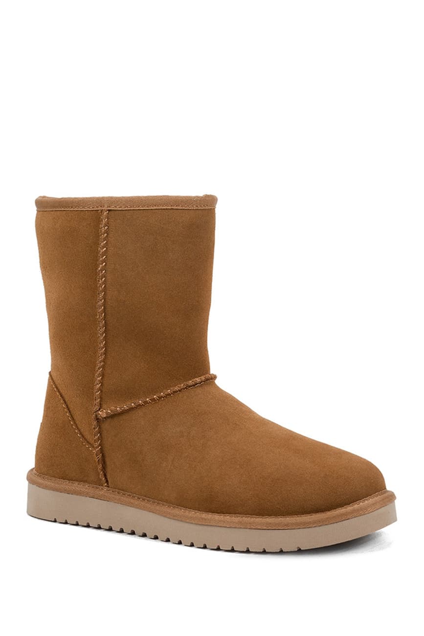 classic short wool lined leather boot ugg